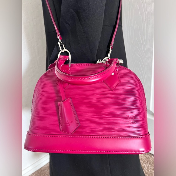Louis Vuitton Alma BB Fuchsia Cowhide Epi Leather Handbag - Picture 2 of 7
